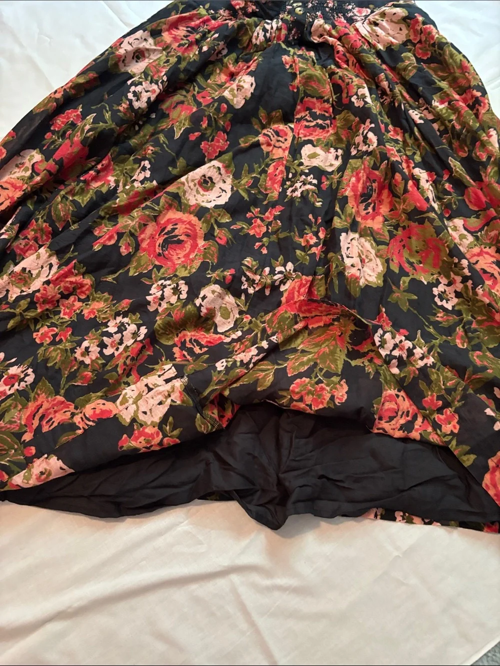 Size Medium Free People Black Floral Dress